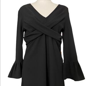 NWT WILD MEADOW Black bell sleeve dress size medium